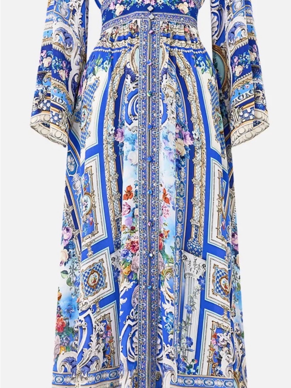 Camilla Blue Floral Print Maxi Dress - Picture 4 of 6